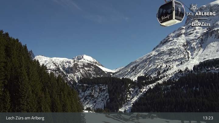Archiv Foto Webcam Lech Zürs am Arlberg - Blick auf Zug