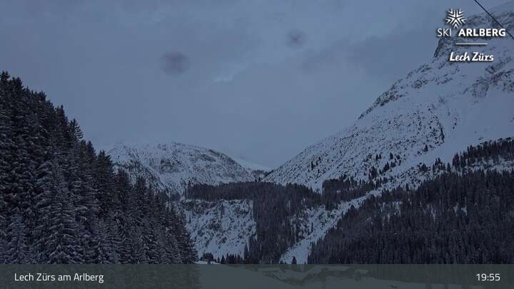 Archiv Foto Webcam Lech Zürs am Arlberg - Blick auf Zug