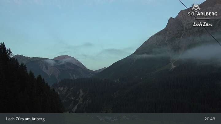 Archiv Foto Webcam Lech Zürs am Arlberg - Blick auf Zug