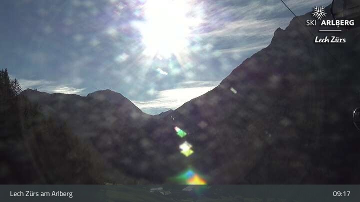 Archiv Foto Webcam Lech Zürs am Arlberg - Blick auf Zug