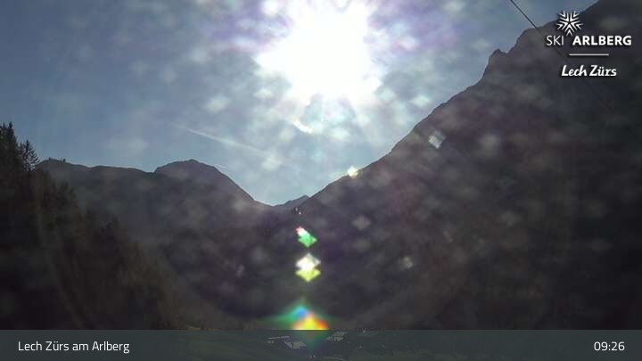 Archiv Foto Webcam Lech Zürs am Arlberg - Blick auf Zug