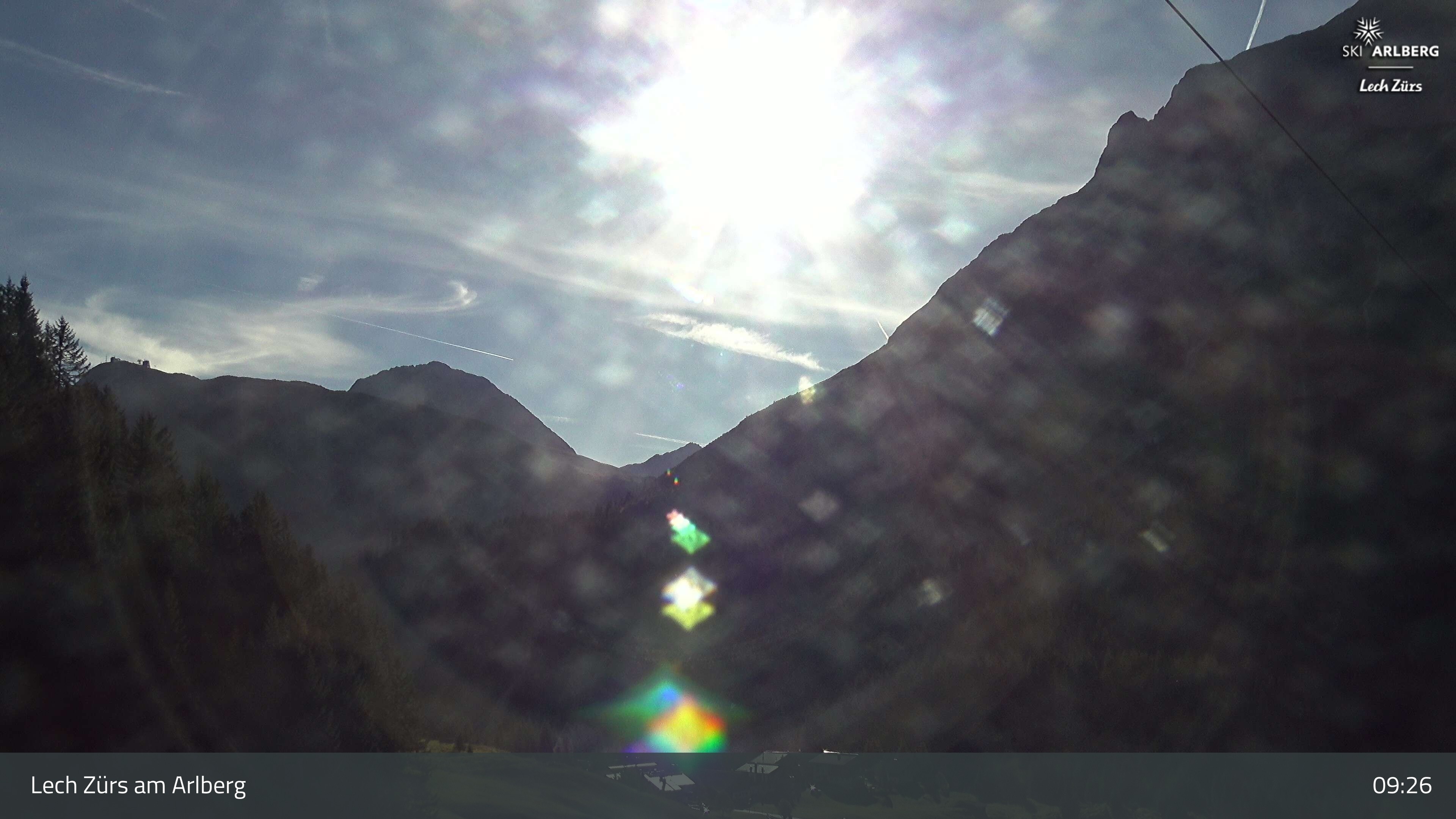 Archiv Foto Webcam Lech Zürs am Arlberg - Blick auf Zug