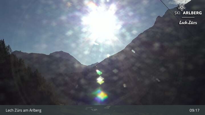 Archiv Foto Webcam Lech Zürs am Arlberg - Blick auf Zug