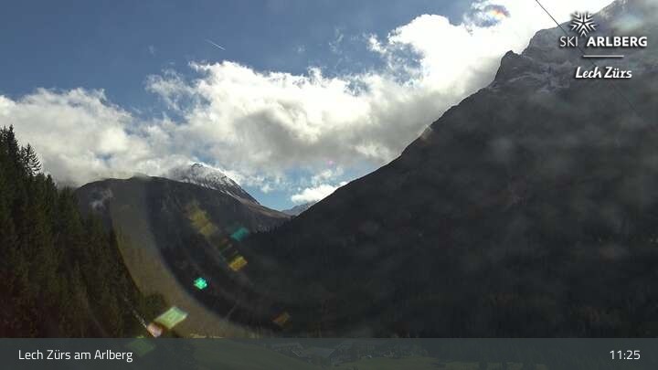 Archiv Foto Webcam Lech Zürs am Arlberg - Blick auf Zug