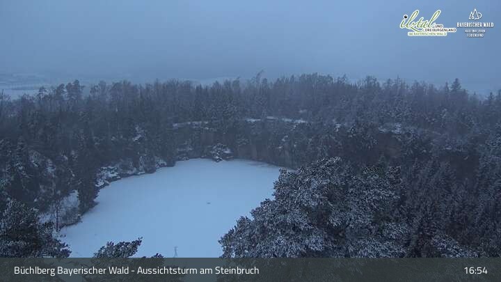 Archiv Foto Webcam Büchlberg und Steinbruchsee vom Aussichtsturm