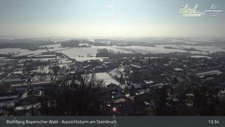 Archiv Foto Webcam Büchlberg und Steinbruchsee vom Aussichtsturm