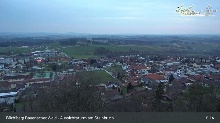 Archiv Foto Webcam Büchlberg und Steinbruchsee vom Aussichtsturm