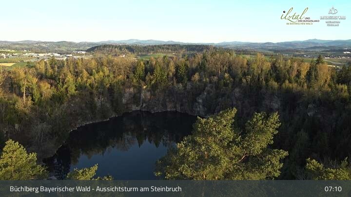Archiv Foto Webcam Büchlberg und Steinbruchsee vom Aussichtsturm
