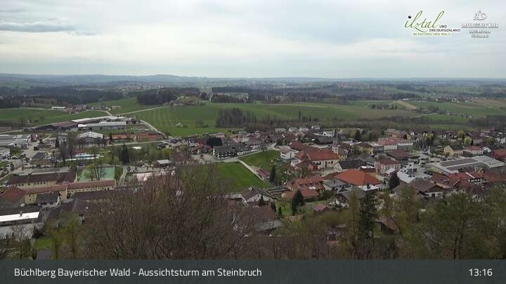 Archiv Foto Webcam Büchlberg und Steinbruchsee vom Aussichtsturm