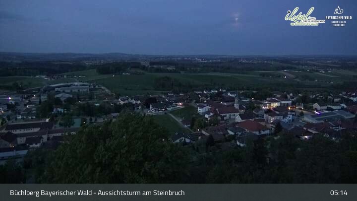 Archiv Foto Webcam Büchlberg und Steinbruchsee vom Aussichtsturm
