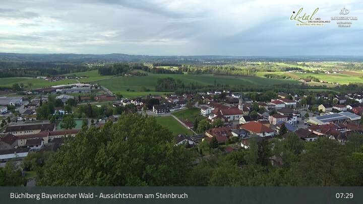 Archiv Foto Webcam Büchlberg und Steinbruchsee vom Aussichtsturm