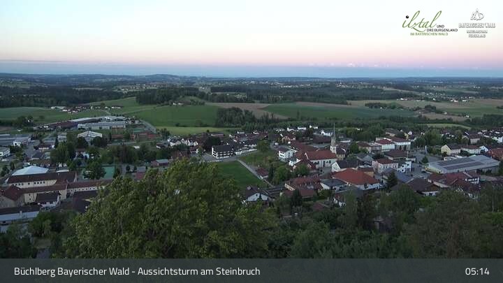 Archiv Foto Webcam Büchlberg und Steinbruchsee vom Aussichtsturm