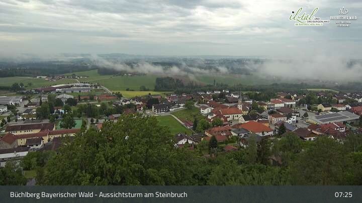 Archiv Foto Webcam Büchlberg und Steinbruchsee vom Aussichtsturm