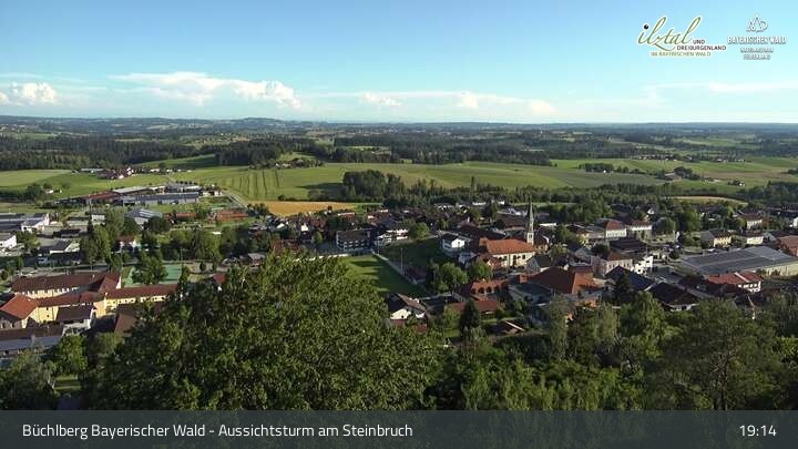Archiv Foto Webcam Büchlberg und Steinbruchsee vom Aussichtsturm