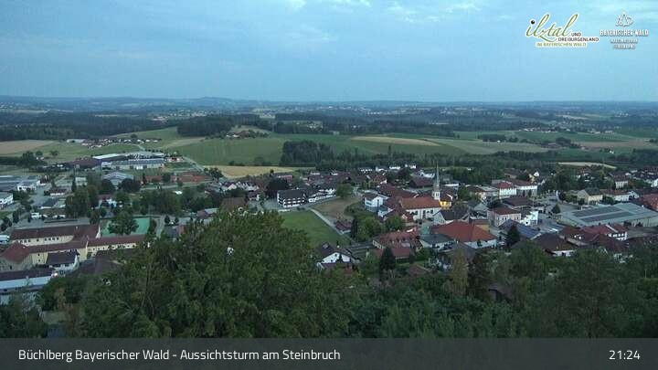 Archiv Foto Webcam Büchlberg und Steinbruchsee vom Aussichtsturm