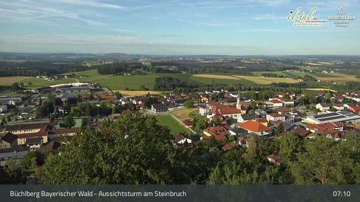 Archiv Foto Webcam Büchlberg und Steinbruchsee vom Aussichtsturm