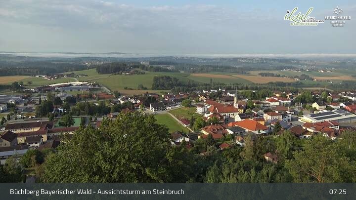 Archiv Foto Webcam Büchlberg und Steinbruchsee vom Aussichtsturm