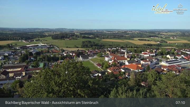 Archived image Webcam Büchlberg - View over quarry lake