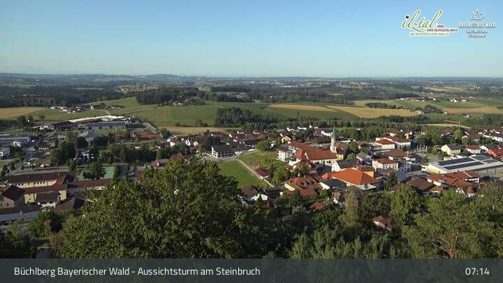 Archiv Foto Webcam Büchlberg und Steinbruchsee vom Aussichtsturm