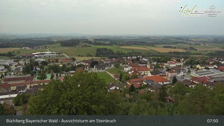 Archiv Foto Webcam Büchlberg und Steinbruchsee vom Aussichtsturm