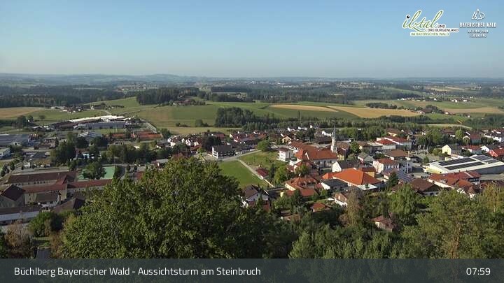 Archiv Foto Webcam Büchlberg und Steinbruchsee vom Aussichtsturm