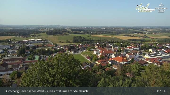 Archiv Foto Webcam Büchlberg und Steinbruchsee vom Aussichtsturm