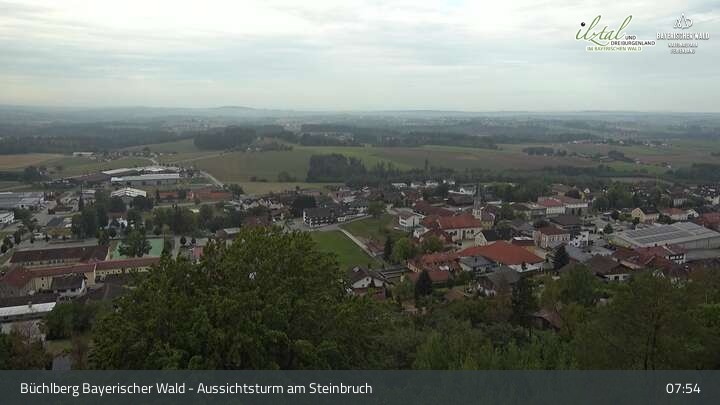 Archiv Foto Webcam Büchlberg und Steinbruchsee vom Aussichtsturm