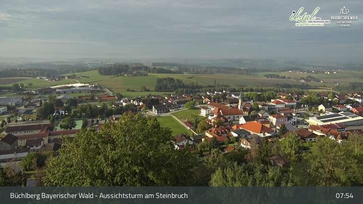 Archiv Foto Webcam Büchlberg und Steinbruchsee vom Aussichtsturm