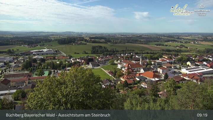 Archiv Foto Webcam Büchlberg und Steinbruchsee vom Aussichtsturm