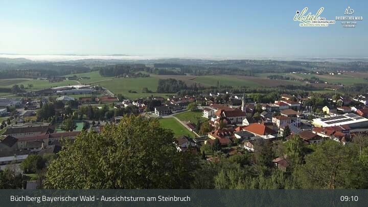 Archiv Foto Webcam Büchlberg und Steinbruchsee vom Aussichtsturm