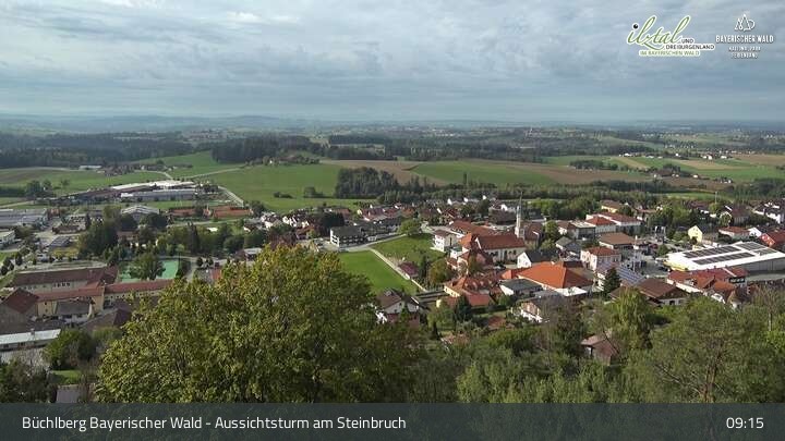 Archiv Foto Webcam Büchlberg und Steinbruchsee vom Aussichtsturm