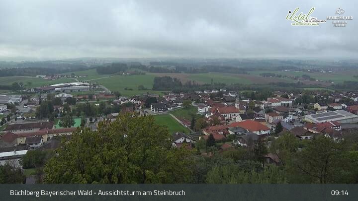 Archiv Foto Webcam Büchlberg und Steinbruchsee vom Aussichtsturm