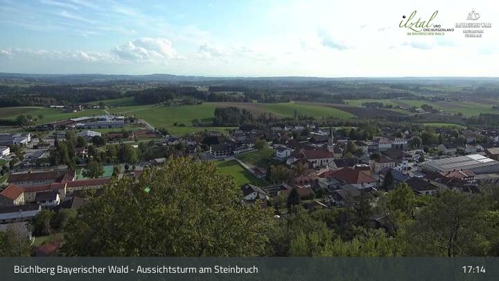 Archiv Foto Webcam Büchlberg und Steinbruchsee vom Aussichtsturm