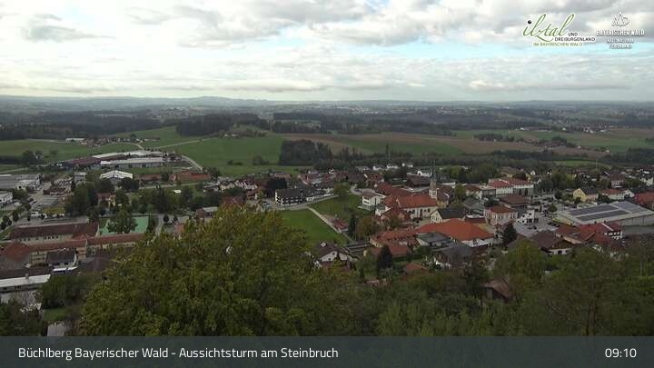 Archiv Foto Webcam Büchlberg und Steinbruchsee vom Aussichtsturm