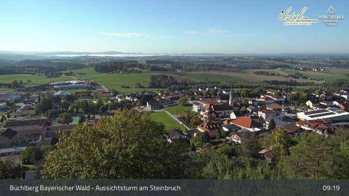 Archiv Foto Webcam Büchlberg und Steinbruchsee vom Aussichtsturm