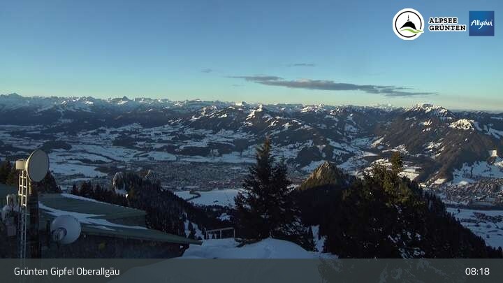 Archiv Foto Webcam Grünten Gipfel - Blick auf Immenstadt