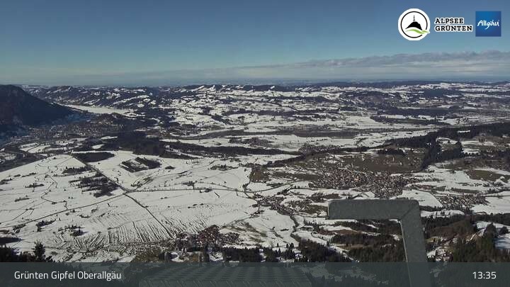 Archiv Foto Webcam Grünten Gipfel - Blick auf Immenstadt