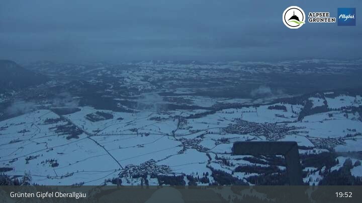 Archiv Foto Webcam Grünten Gipfel - Blick auf Immenstadt