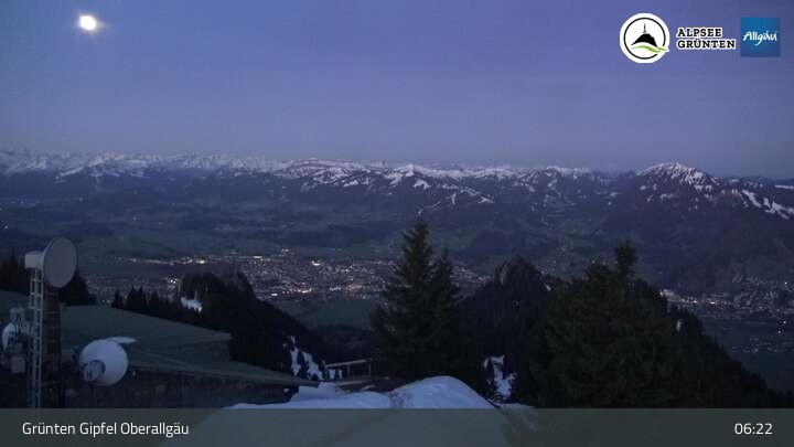 Archiv Foto Webcam Grünten Gipfel - Blick auf Immenstadt