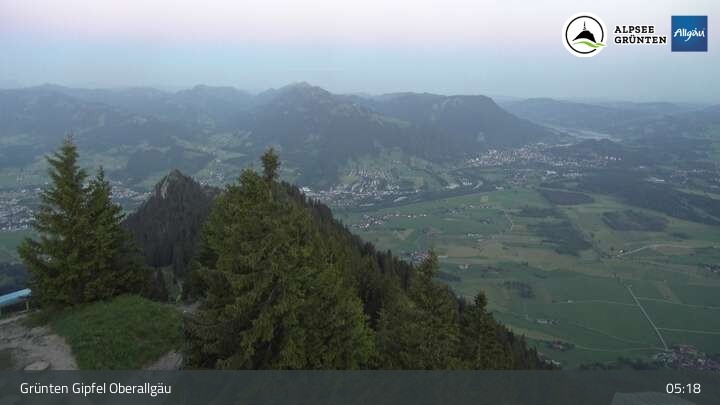 Archived image Webcam Grünten - View towards Immenstadt