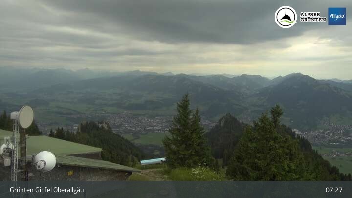 Archiv Foto Webcam Grünten Gipfel - Blick auf Immenstadt