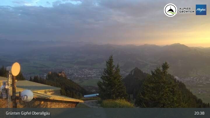 Archiv Foto Webcam Grünten Gipfel - Blick auf Immenstadt