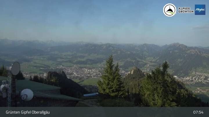 Archiv Foto Webcam Grünten Gipfel - Blick auf Immenstadt