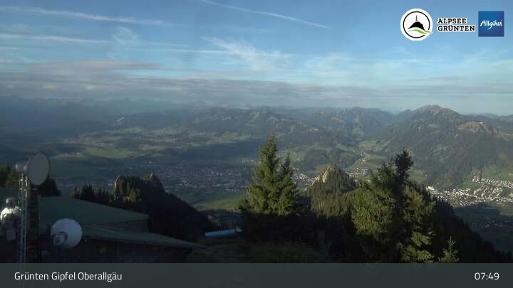 Archiv Foto Webcam Grünten Gipfel - Blick auf Immenstadt