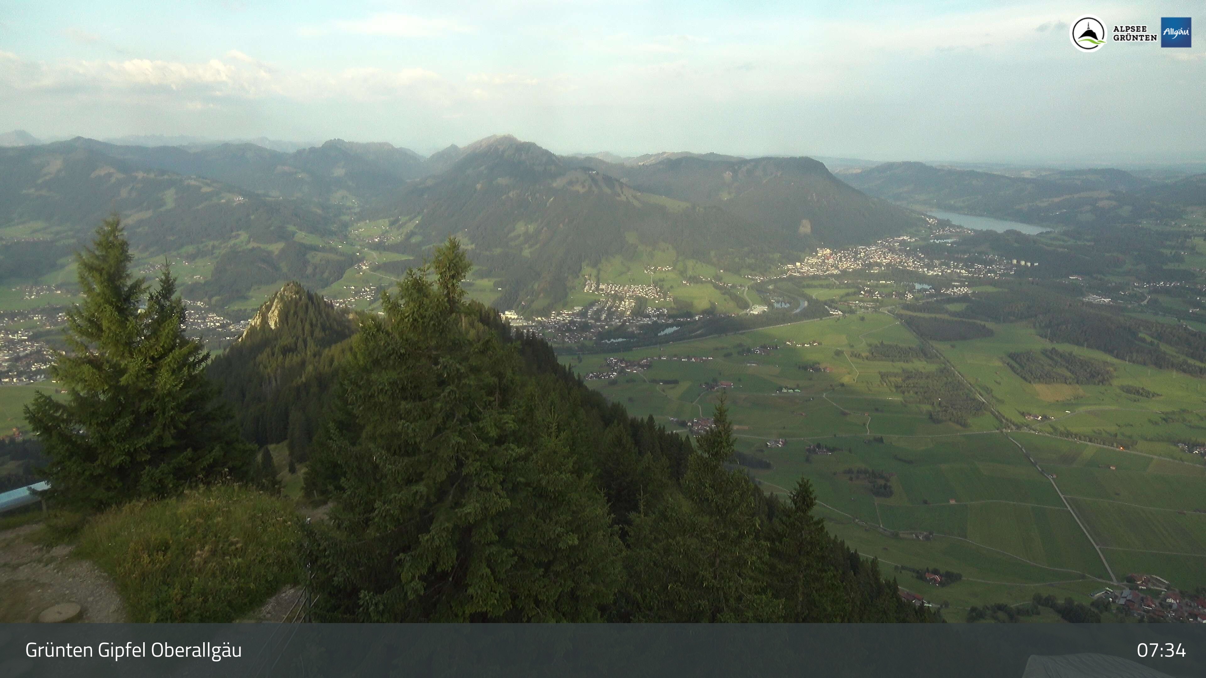 Archiv Foto Webcam Grünten Gipfel - Blick auf Immenstadt
