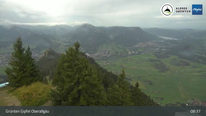 Archiv Foto Webcam Grünten Gipfel - Blick auf Immenstadt