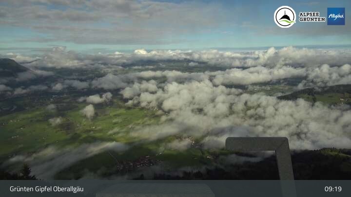 Archiv Foto Webcam Grünten Gipfel - Blick auf Immenstadt