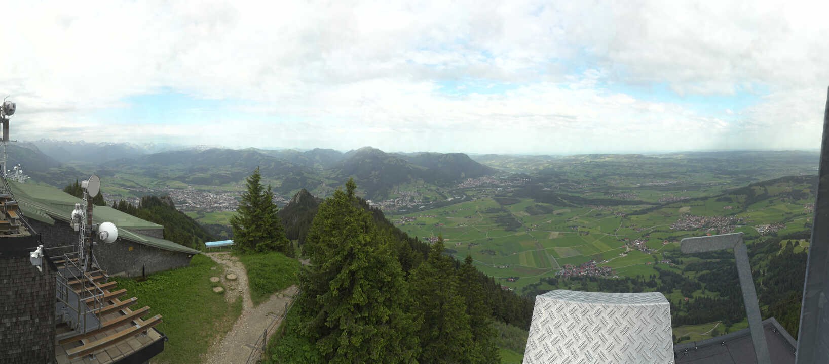 Archived image Webcam Grünten - View over Sonthofen and Immenstadt