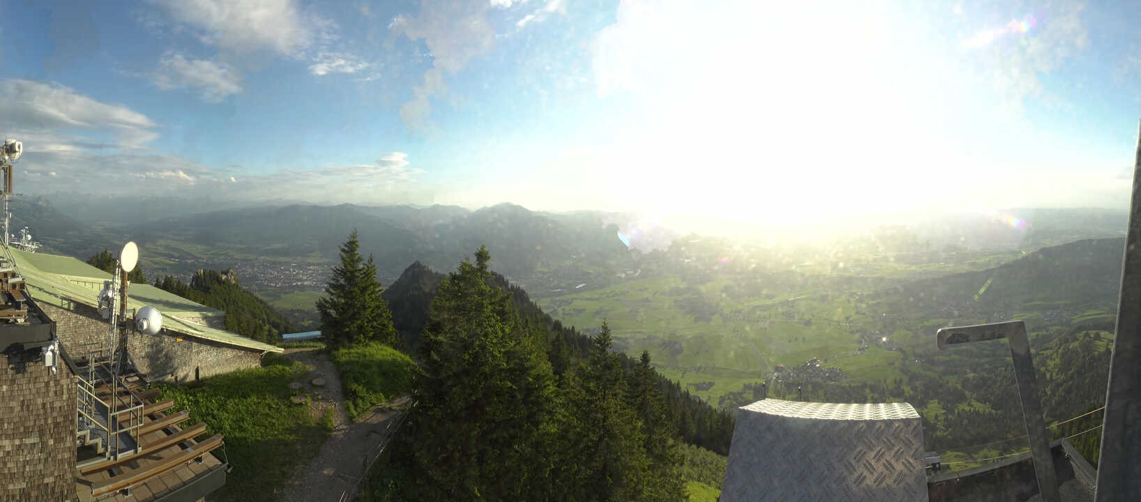 Archived image Webcam Grünten - View over Sonthofen and Immenstadt