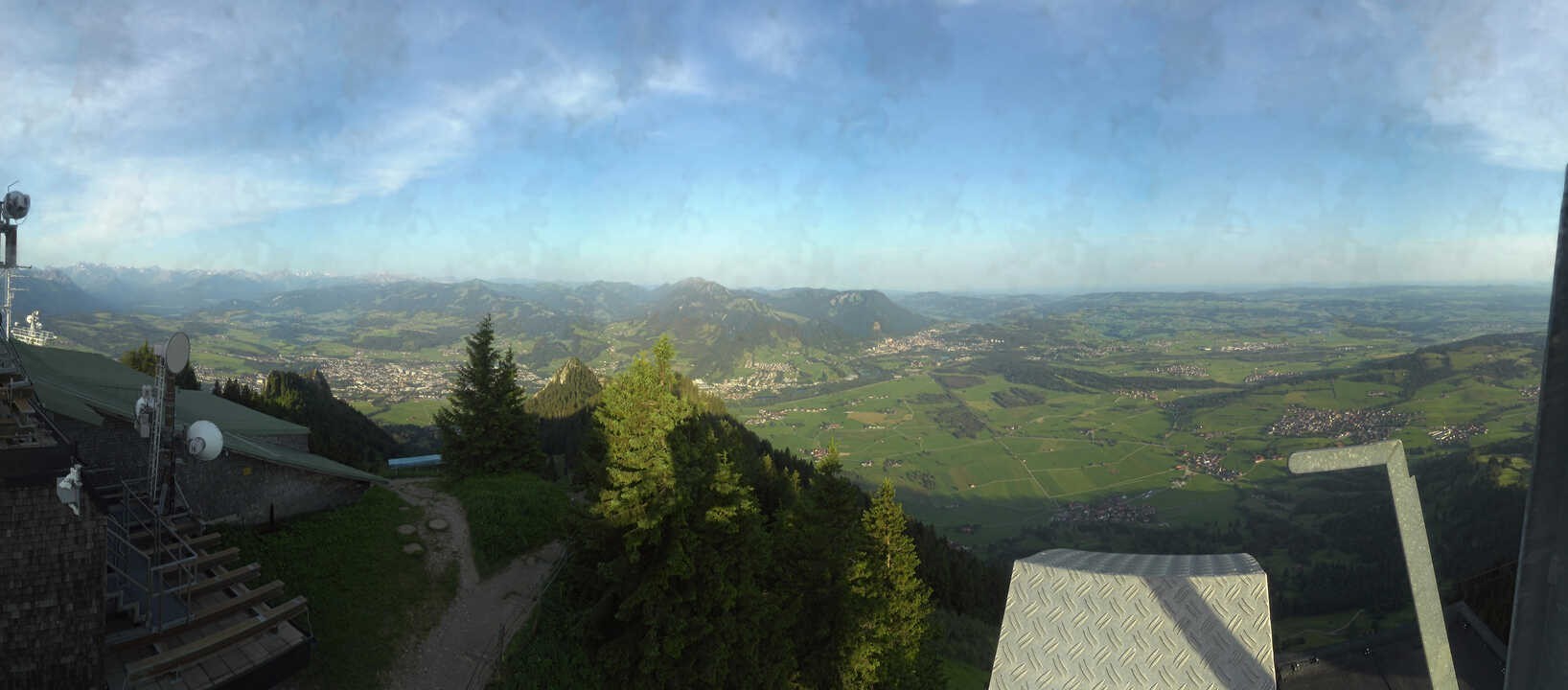 Archived image Webcam Grünten - View over Sonthofen and Immenstadt